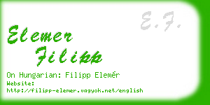 elemer filipp business card